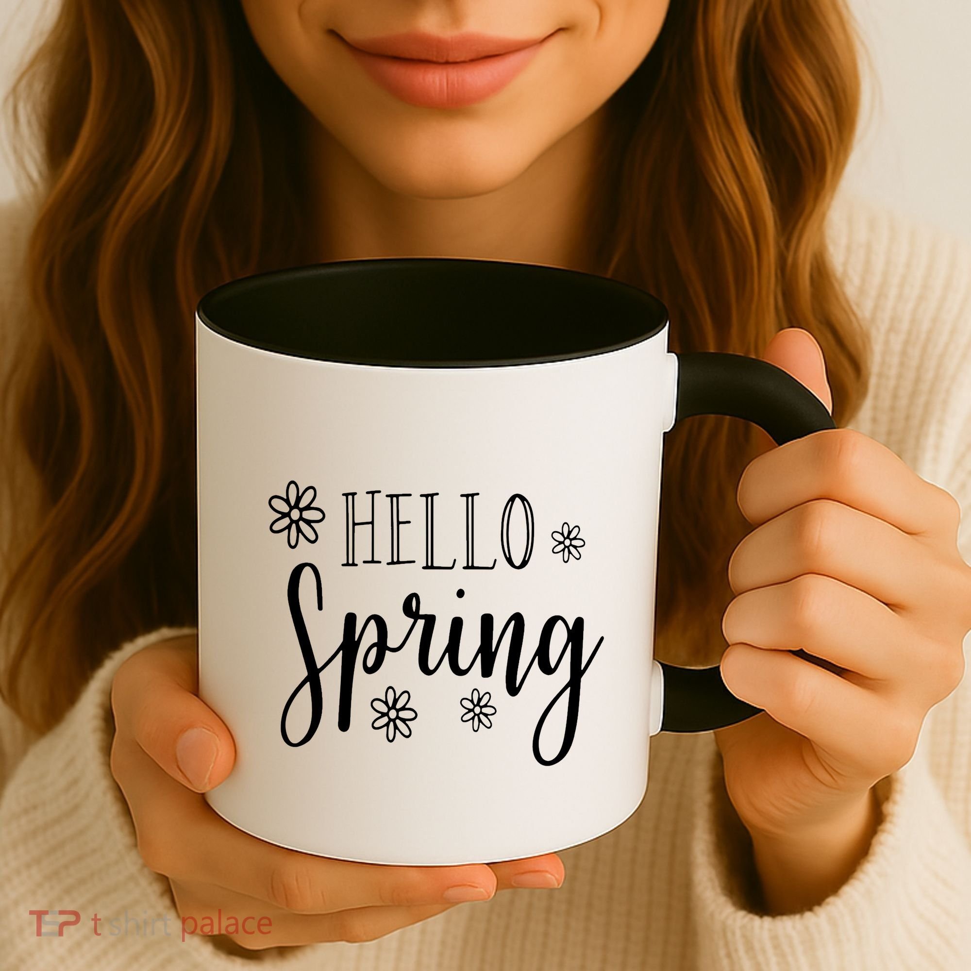 Hello Spring Cute Flower Coffee Mug