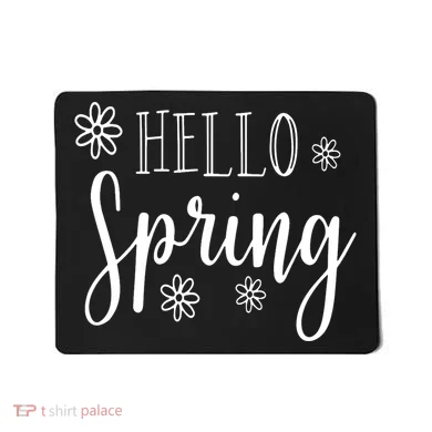 Hello Spring Cute Flower Mousepad