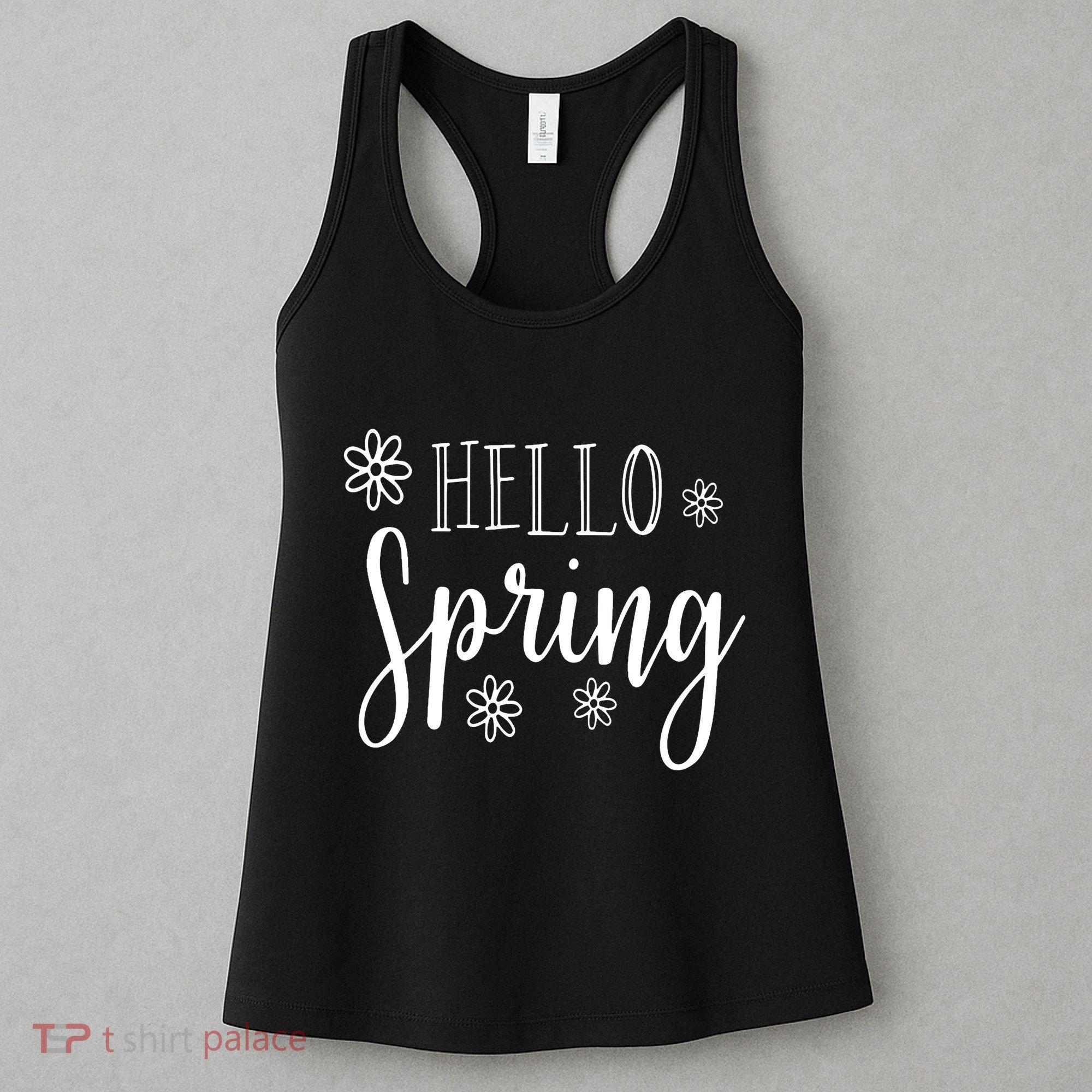 Hello Spring Cute Flower Women's Tank Top