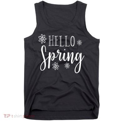 Hello Spring Cute Flower Tank Top