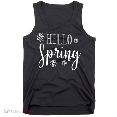 Hello Spring Cute Flower Tank Top