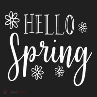 Hello Spring Cute Flower Golf Towel thumb 3