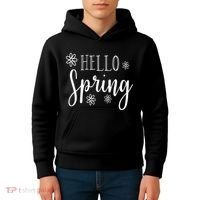 Hello Spring Cute Flower Kids Hoodie thumb 4