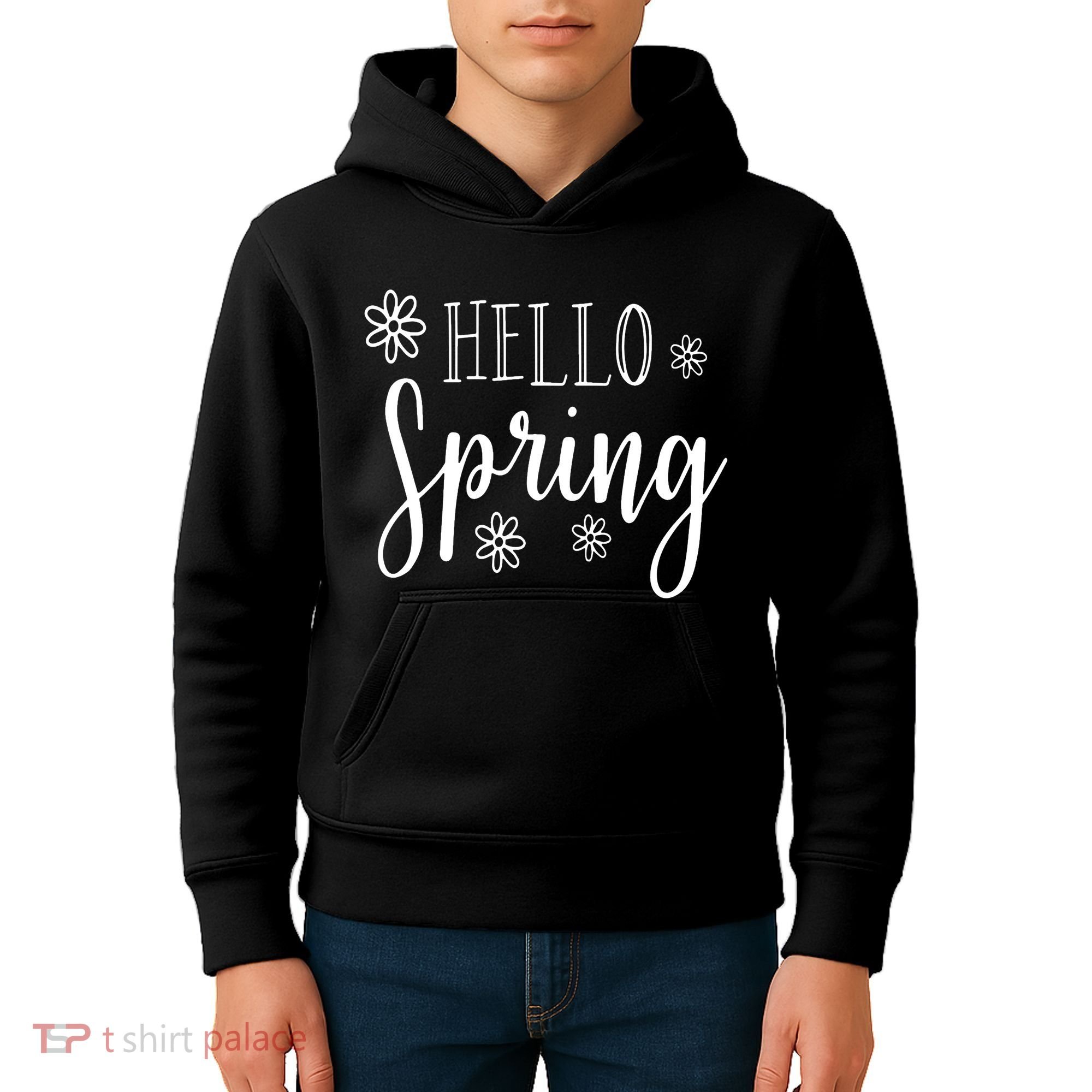 Hello Spring Cute Flower Kids Hoodie