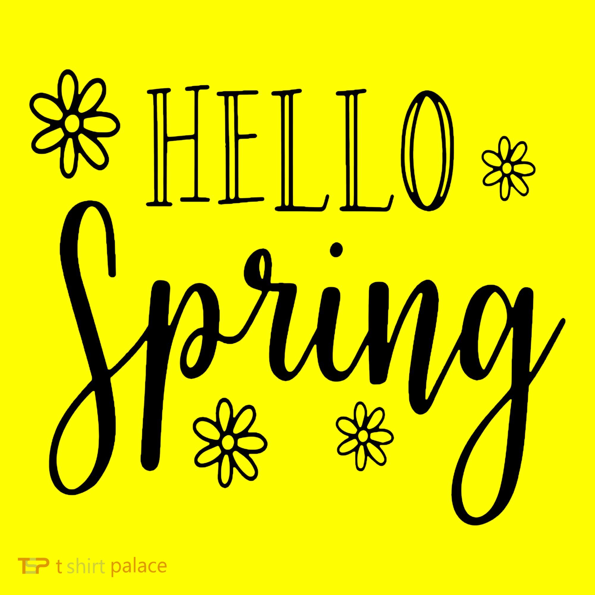 Hello Spring Cute Flower Button