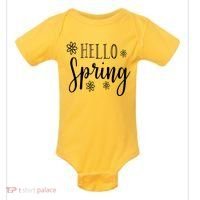 Hello Spring Cute Flower Baby Bodysuit thumb 0