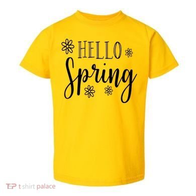 Hello Spring Cute Flower Toddler T-Shirt