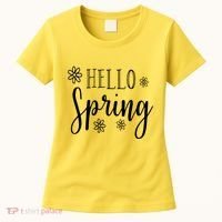 Hello Spring Cute Flower Women's T-Shirt thumb 0