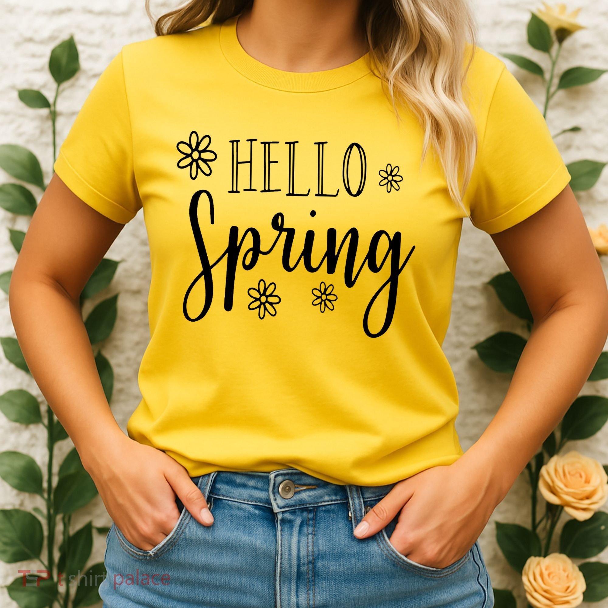 Hello Spring Cute Flower Women's T-Shirt