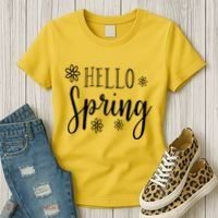 Hello Spring Cute Flower Women's T-Shirt thumb 3