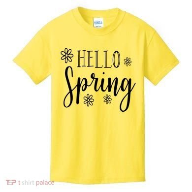 Hello Spring Cute Flower Kids T-Shirt