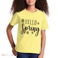 Hello Spring Cute Flower Kids T-Shirt thumb 2