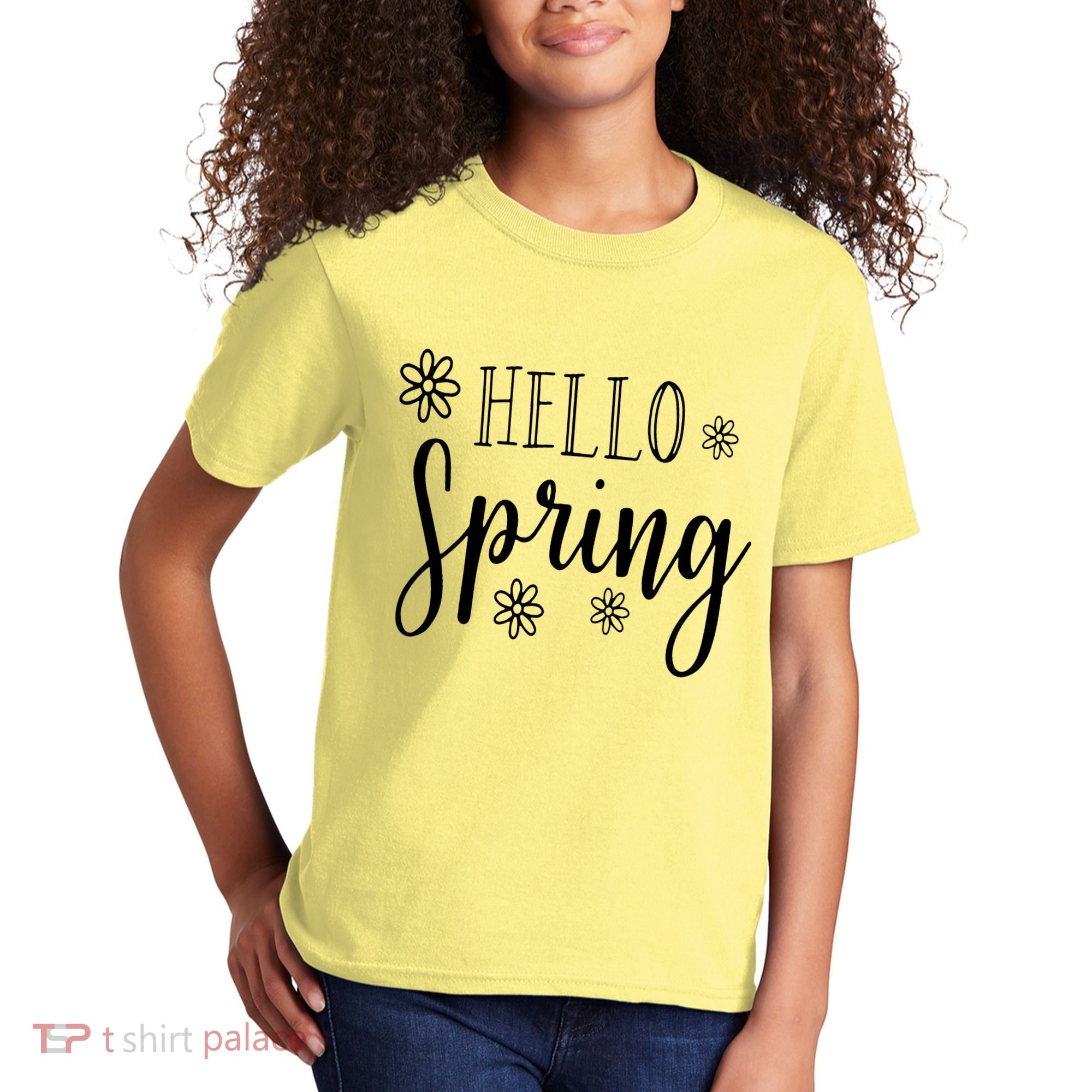 Hello Spring Cute Flower Kids T-Shirt
