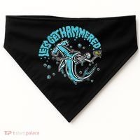 Hammerhead Shark Drinking Pun Let's Get Hammered Party USA-Made Doggie Bandana thumb 0