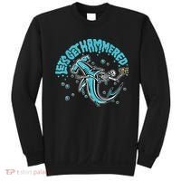 Hammerhead Shark Drinking Pun Let's Get Hammered Party Sweatshirt thumb 0