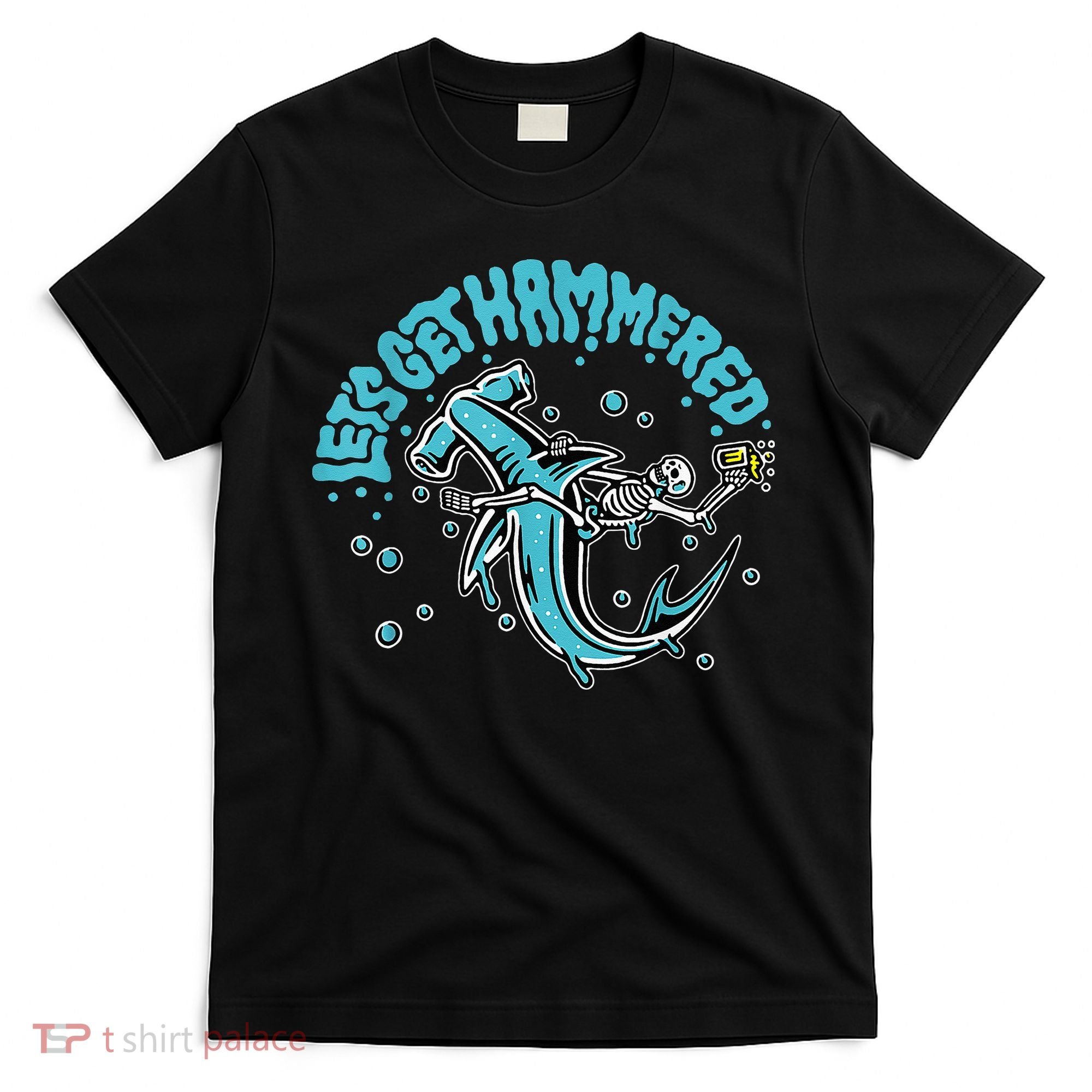 Hammerhead Shark Drinking Pun Let's Get Hammered Party T-Shirt