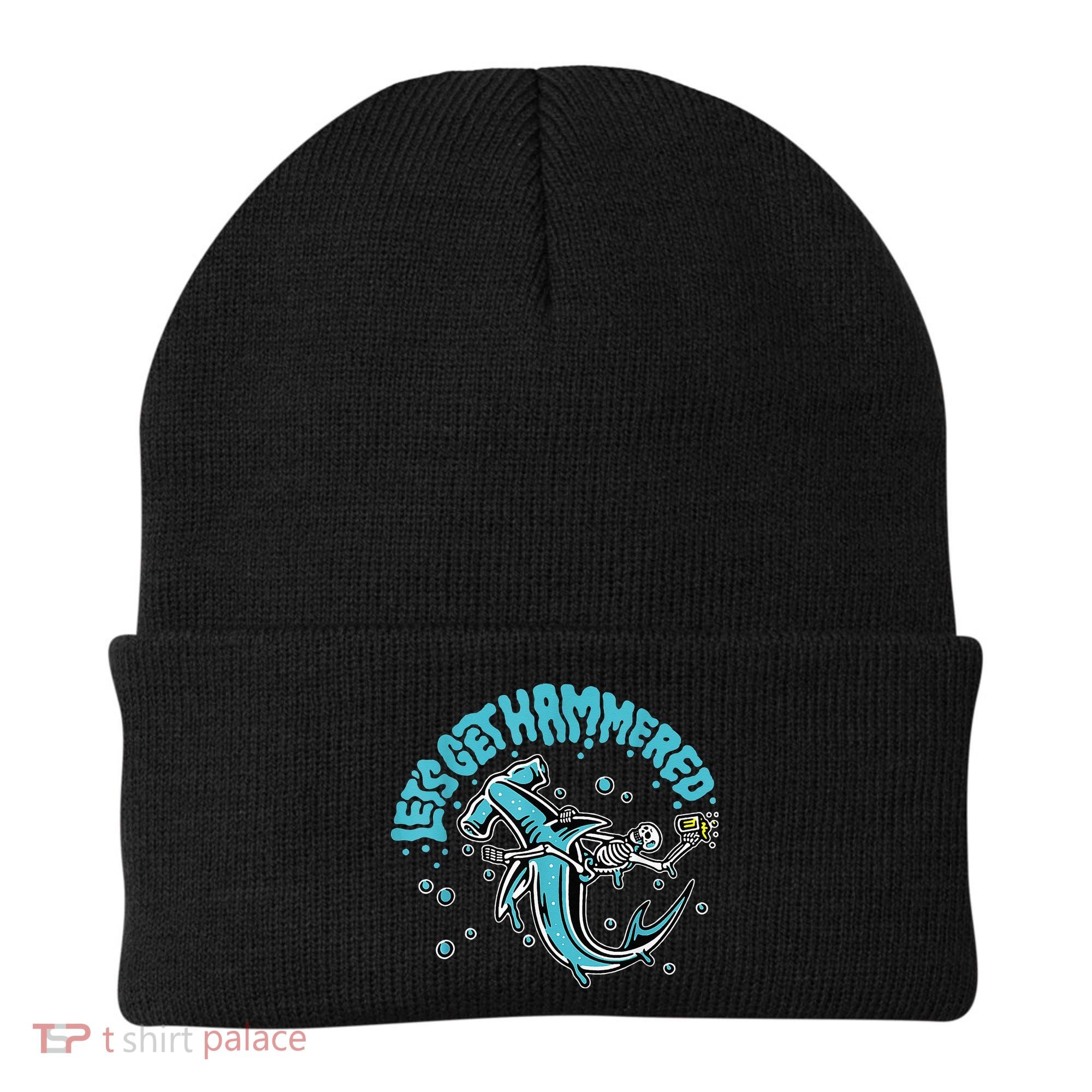 Hammerhead Shark Drinking Pun Let's Get Hammered Party Beanie