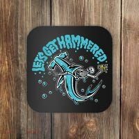 Hammerhead Shark Drinking Pun Let's Get Hammered Party Coaster thumb 0
