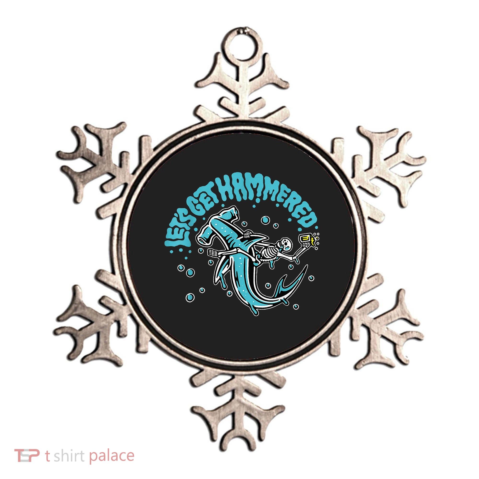 Hammerhead Shark Drinking Pun Let's Get Hammered Party Ornament