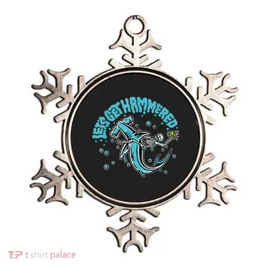Hammerhead Shark Drinking Pun Let's Get Hammered Party Ornament