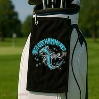 Hammerhead Shark Drinking Pun Let's Get Hammered Party Golf Towel thumb 2