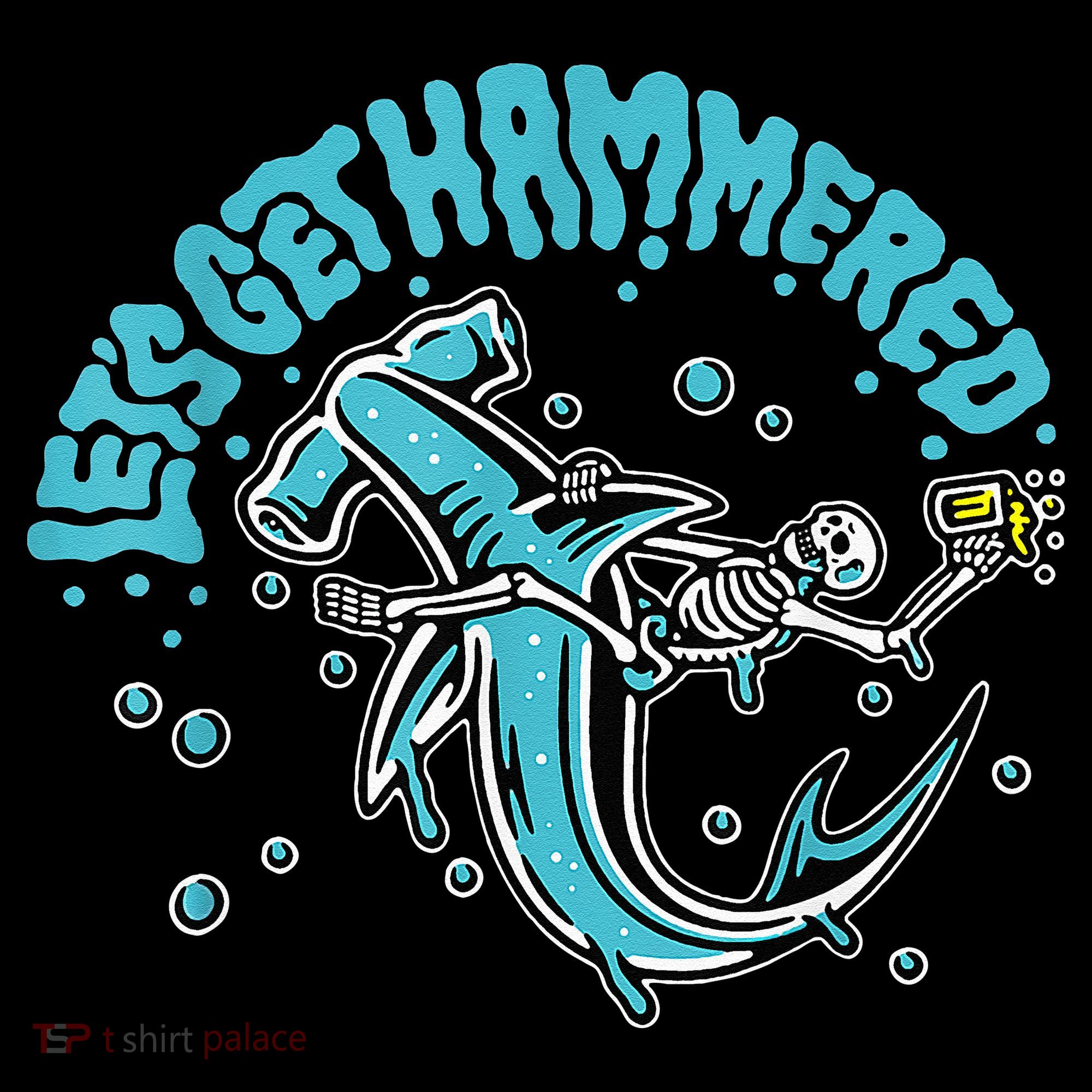 Hammerhead Shark Drinking Pun Let's Get Hammered Party Women's Long Sleeve Shirt