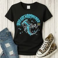 Hammerhead Shark Drinking Pun Let's Get Hammered Party Women's T-Shirt thumb 3
