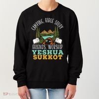 Happy Sukkot Day Lulav Palm Tree Israelite Jewish Women's Sweatshirt thumb 0