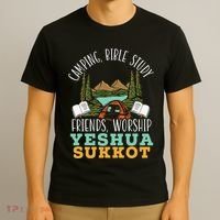 Happy Sukkot Day Lulav Palm Tree Israelite Jewish T-Shirt thumb 3