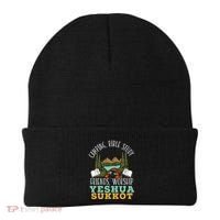 Happy Sukkot Day Lulav Palm Tree Israelite Jewish Beanie thumb 0