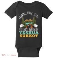 Happy Sukkot Day Lulav Palm Tree Israelite Jewish Baby Bodysuit thumb 0