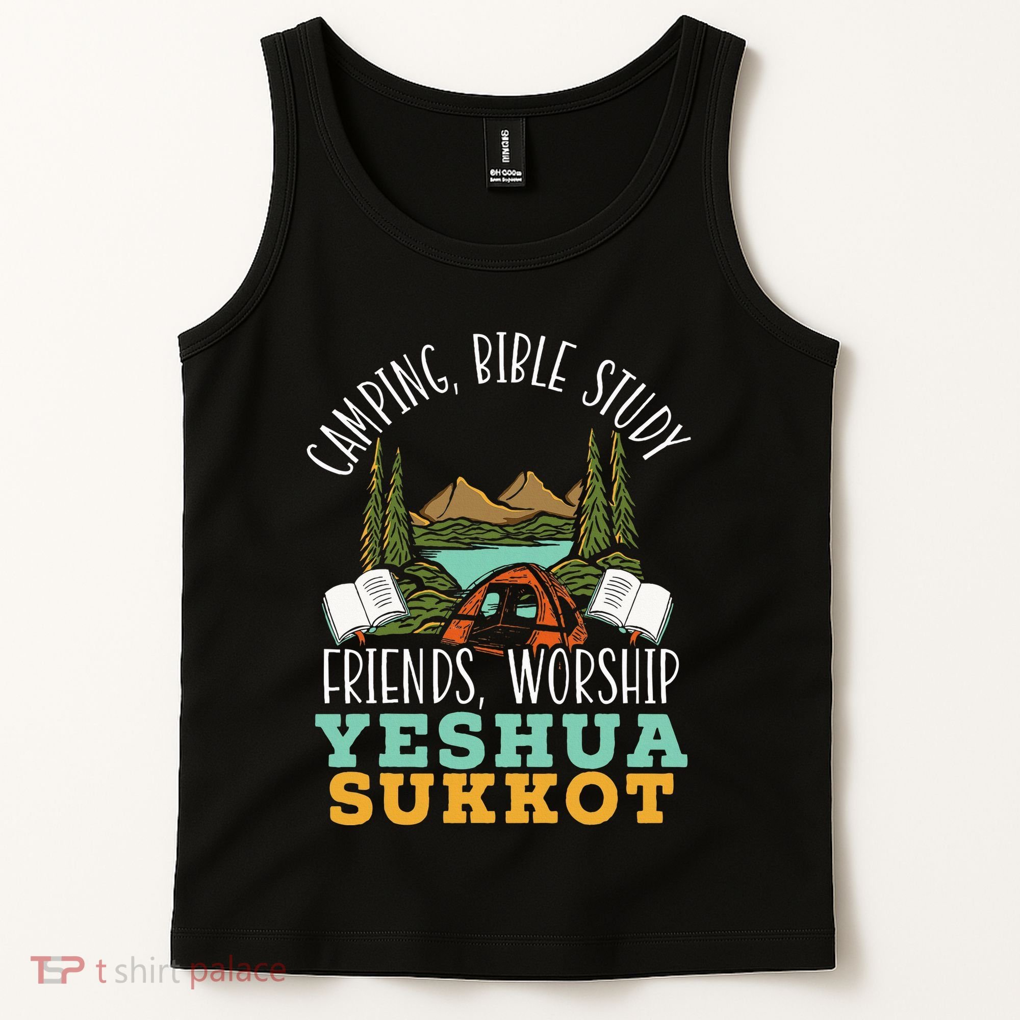 Happy Sukkot Day Lulav Palm Tree Israelite Jewish Tank Top