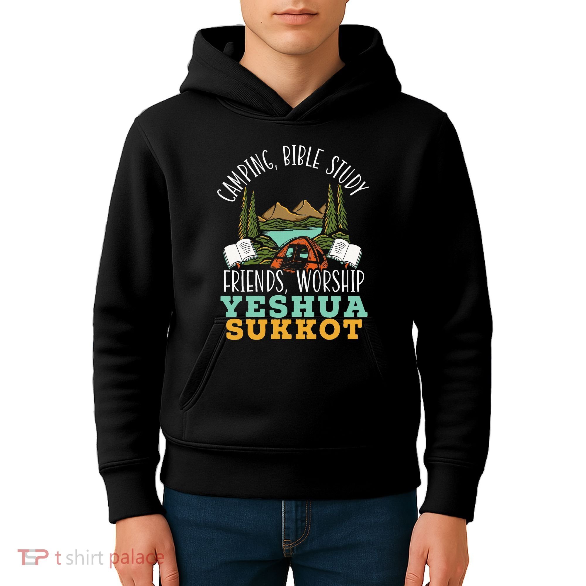 Happy Sukkot Day Lulav Palm Tree Israelite Jewish Kids Hoodie