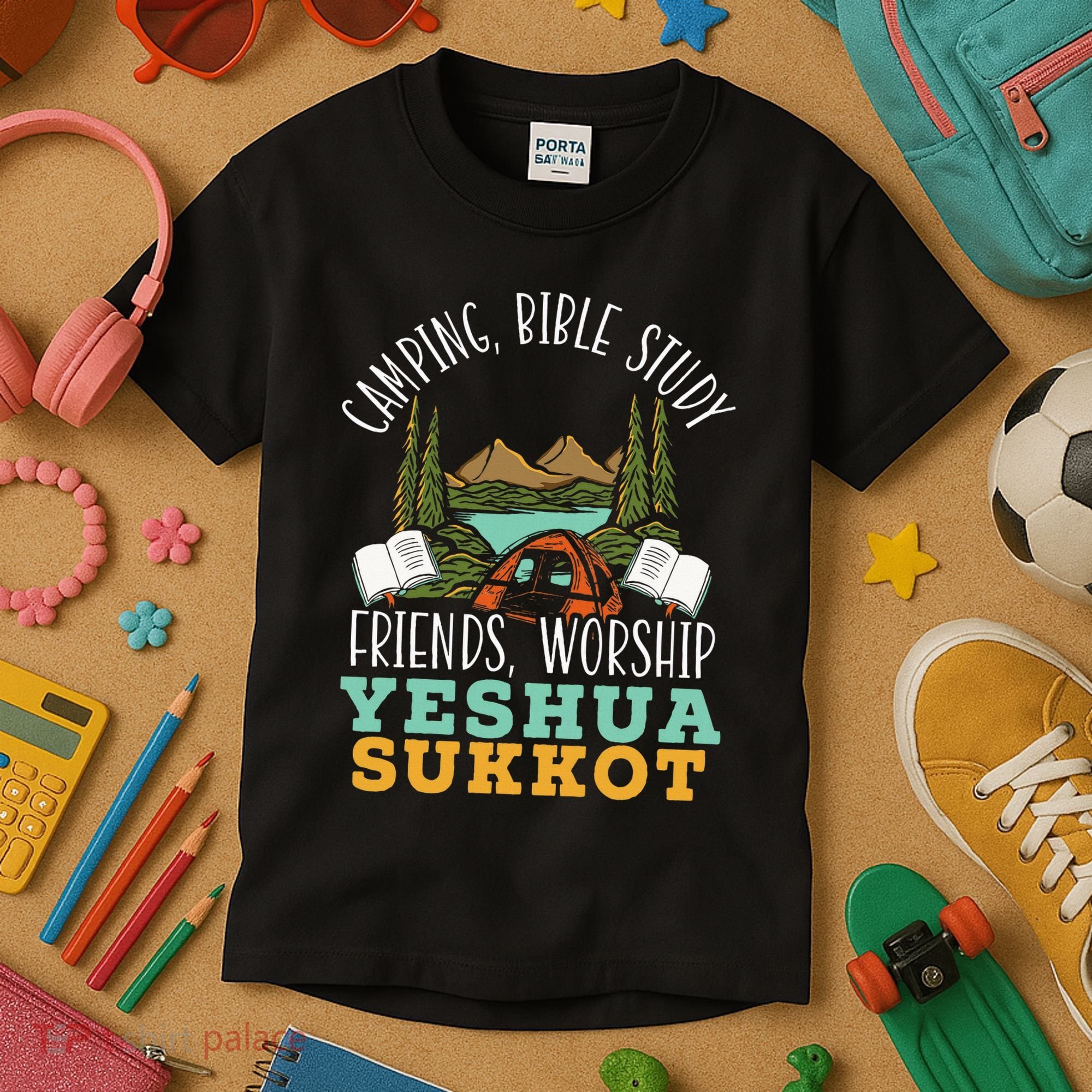 Happy Sukkot Day Lulav Palm Tree Israelite Jewish Kids T-Shirt