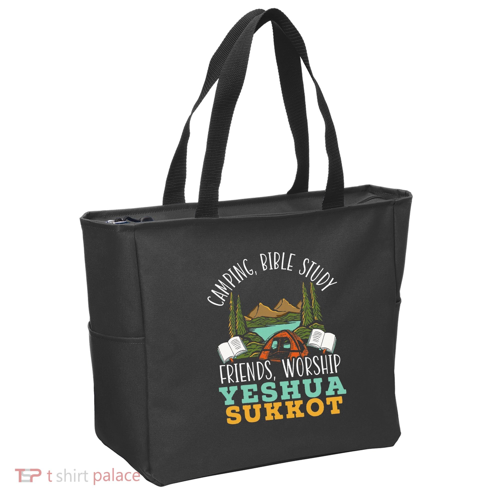 Happy Sukkot Day Lulav Palm Tree Israelite Jewish Tote Bag
