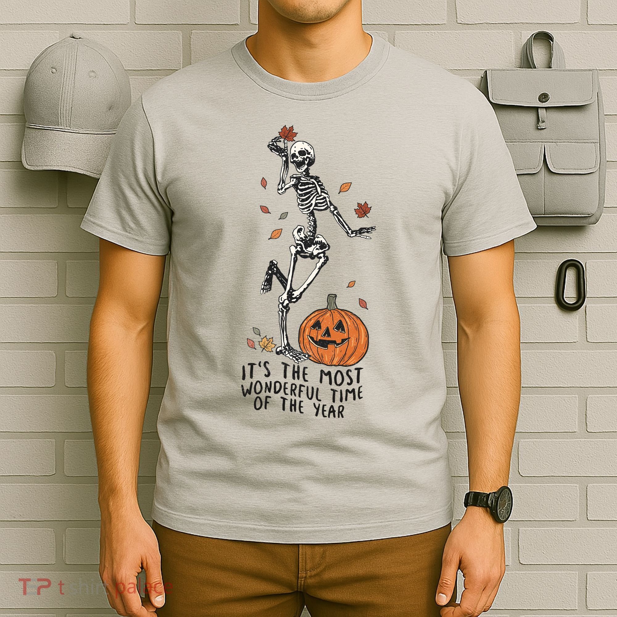 Halloween Skeleton Dance Its The Most Wonderful Time Of The Year Vintage Retro T-Shirt