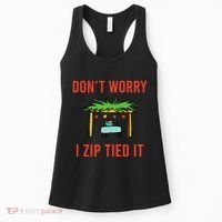 Happy Sukkot DonT Worry I Zip Tied It Jewish Sukkah Builder Women's Tank Top thumb 0
