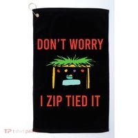 Happy Sukkot DonT Worry I Zip Tied It Jewish Sukkah Builder Golf Towel thumb 0