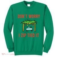 Happy Sukkot DonT Worry I Zip Tied It Jewish Sukkah Builder Sweatshirt thumb 0