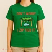Happy Sukkot DonT Worry I Zip Tied It Jewish Sukkah Builder T-Shirt thumb 4