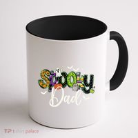 Halloween Spooky Dad Funny Family Matching Coffee Mug thumb 1