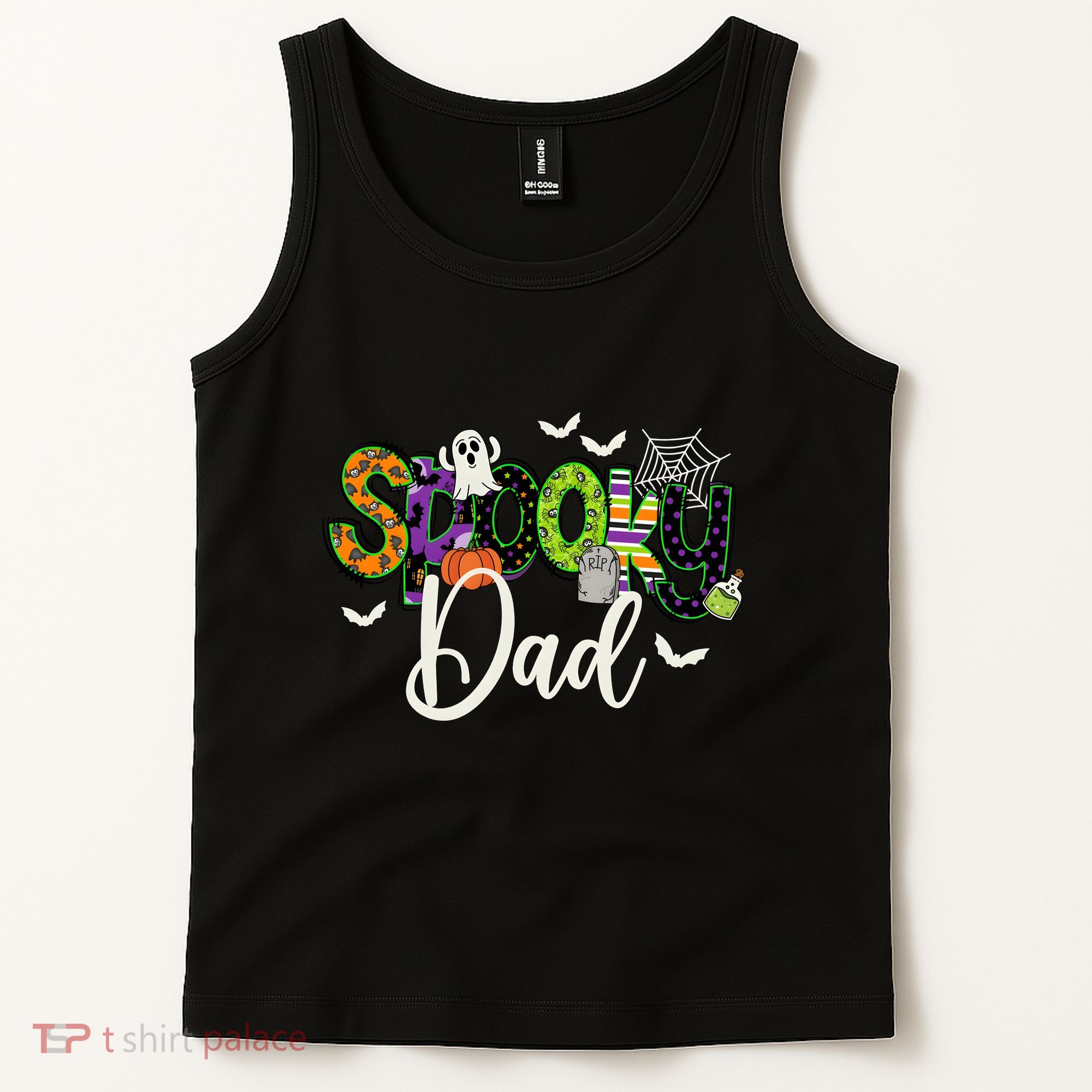Halloween Spooky Dad Funny Family Matching Tank Top