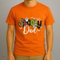 Halloween Spooky Dad Funny Family Matching T-Shirt thumb 3
