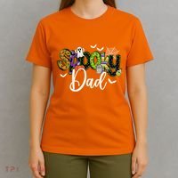 Halloween Spooky Dad Funny Family Matching T-Shirt thumb 4