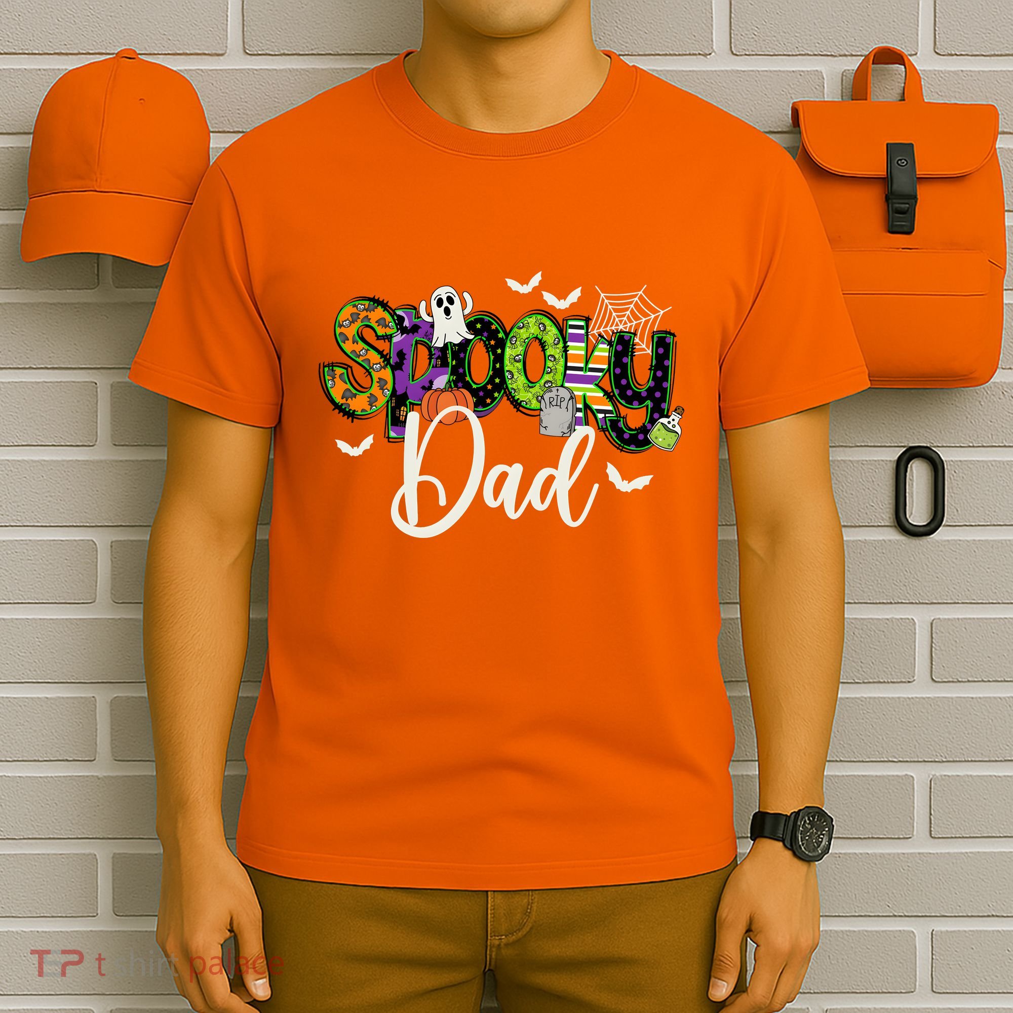 Halloween Spooky Dad Funny Family Matching T-Shirt