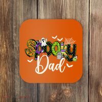 Halloween Spooky Dad Funny Family Matching Coaster thumb 0