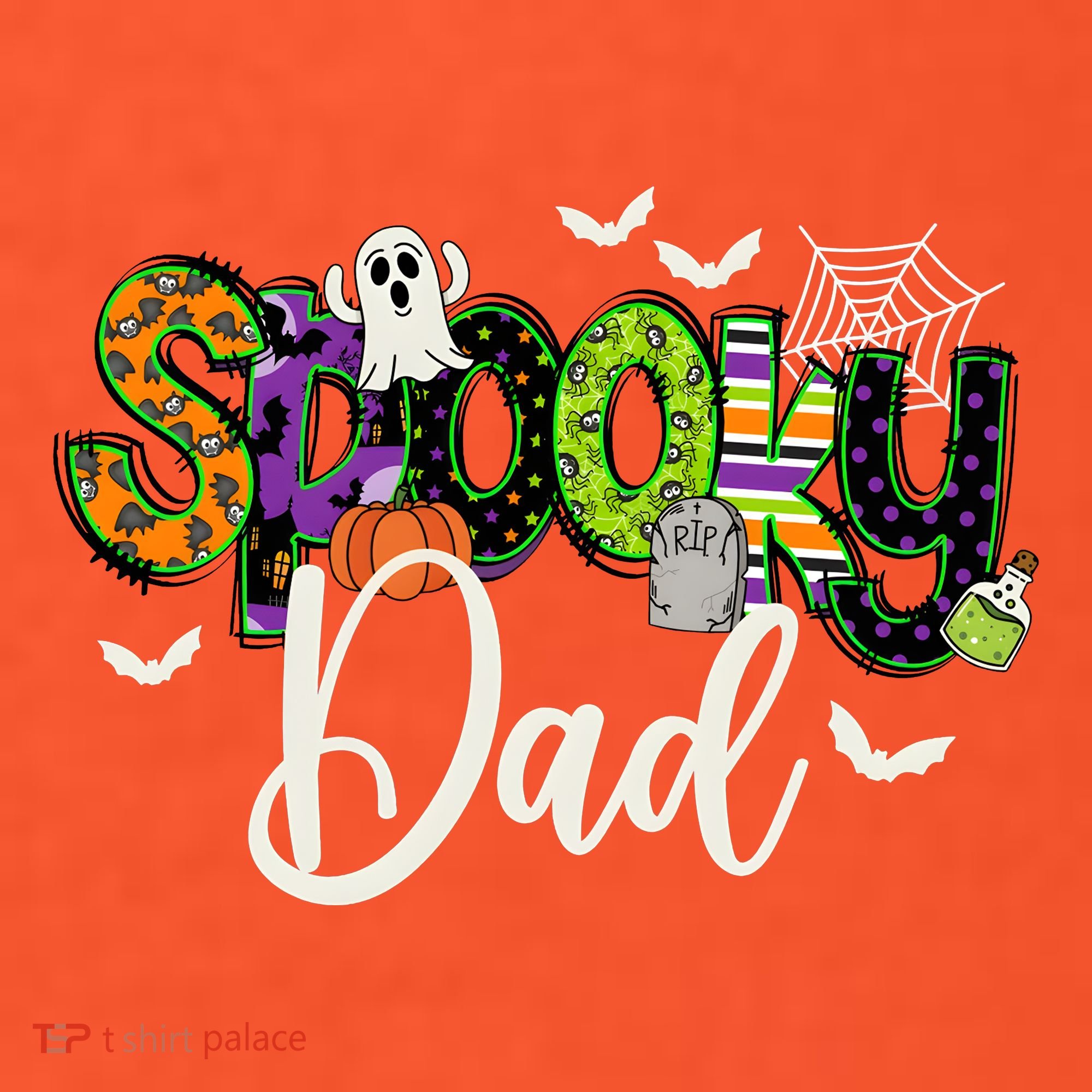 Halloween Spooky Dad Funny Family Matching Polo