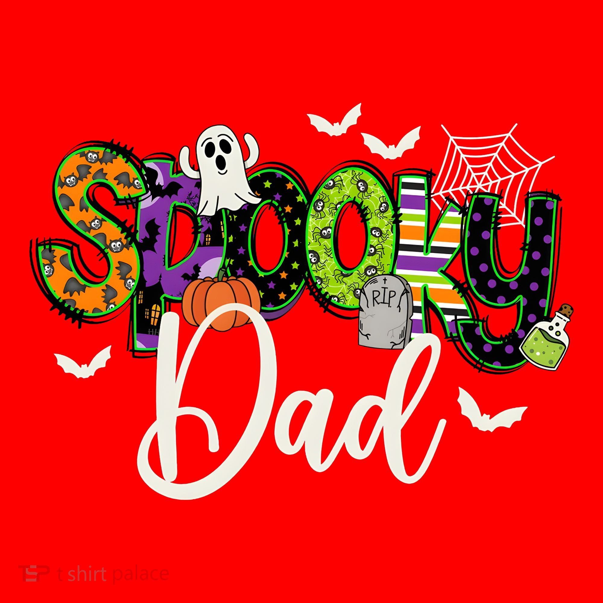 Halloween Spooky Dad Funny Family Matching Santa Hat