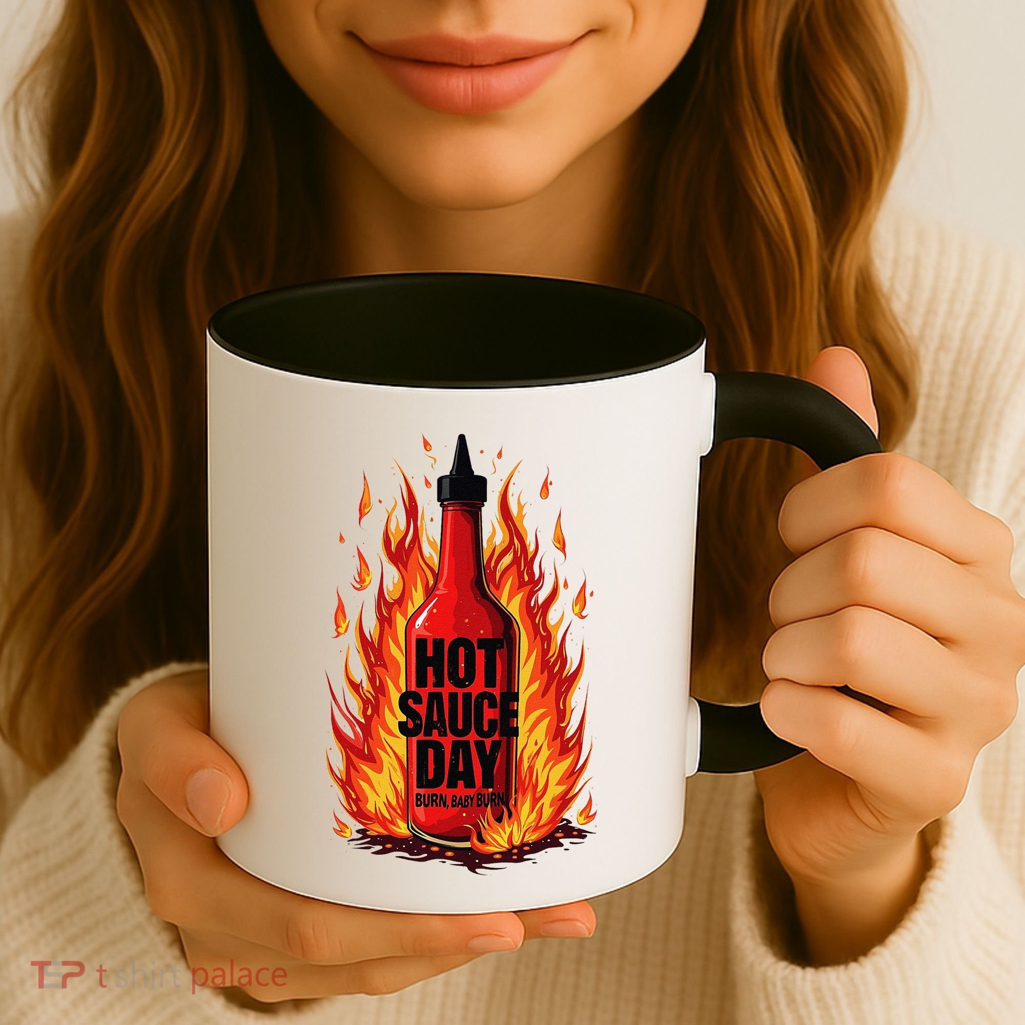 Hot Sauce Day Burn Baby Burn Passionate Fire Coffee Mug
