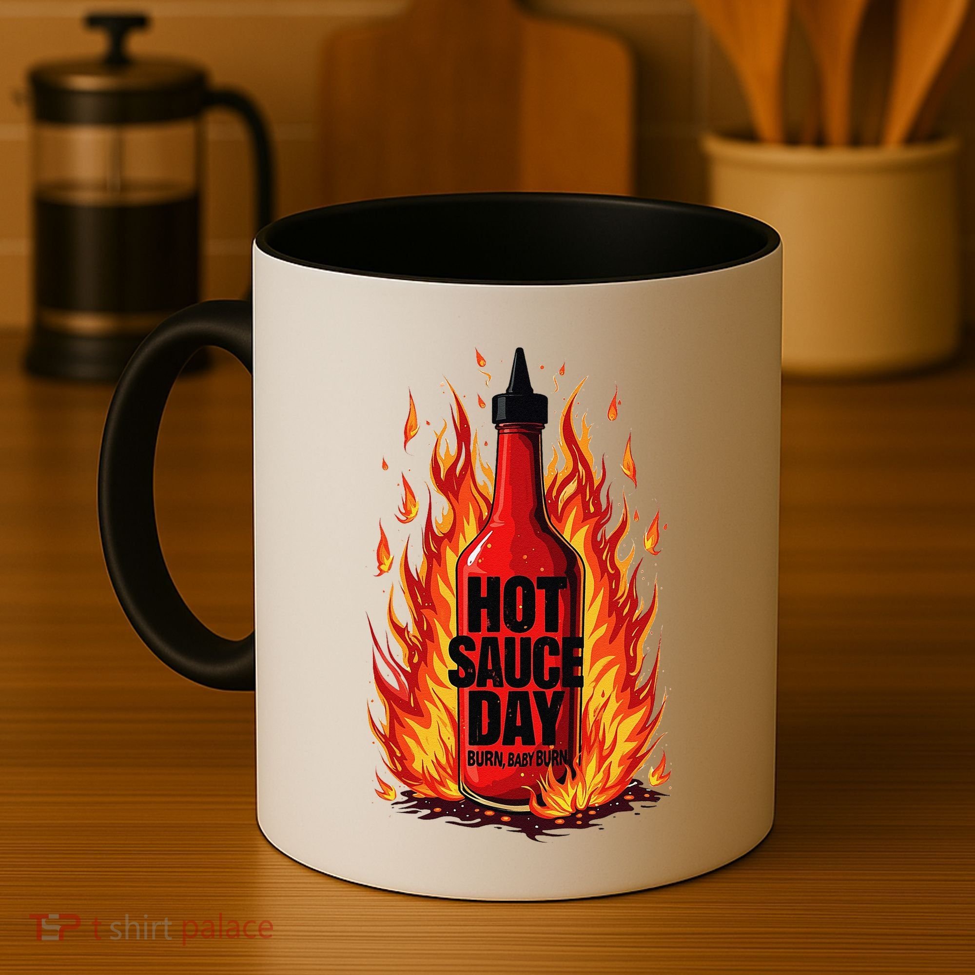 Hot Sauce Day Burn Baby Burn Passionate Fire Coffee Mug